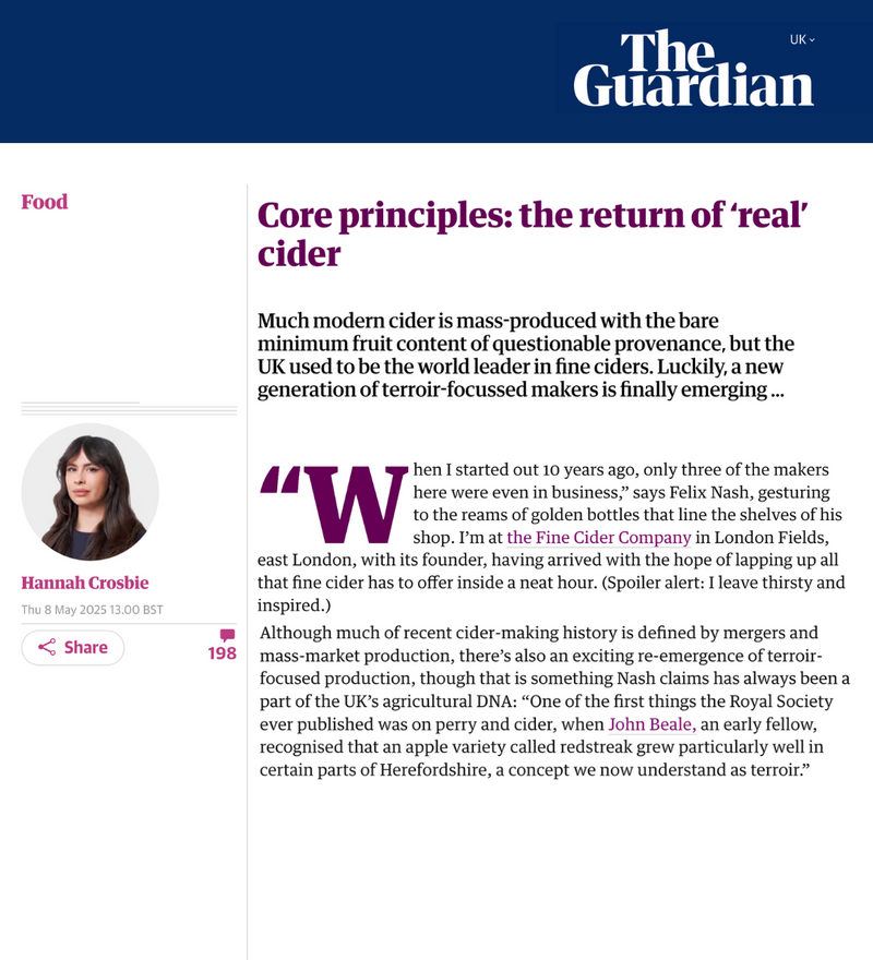 Fine Cider in the Guardian!
