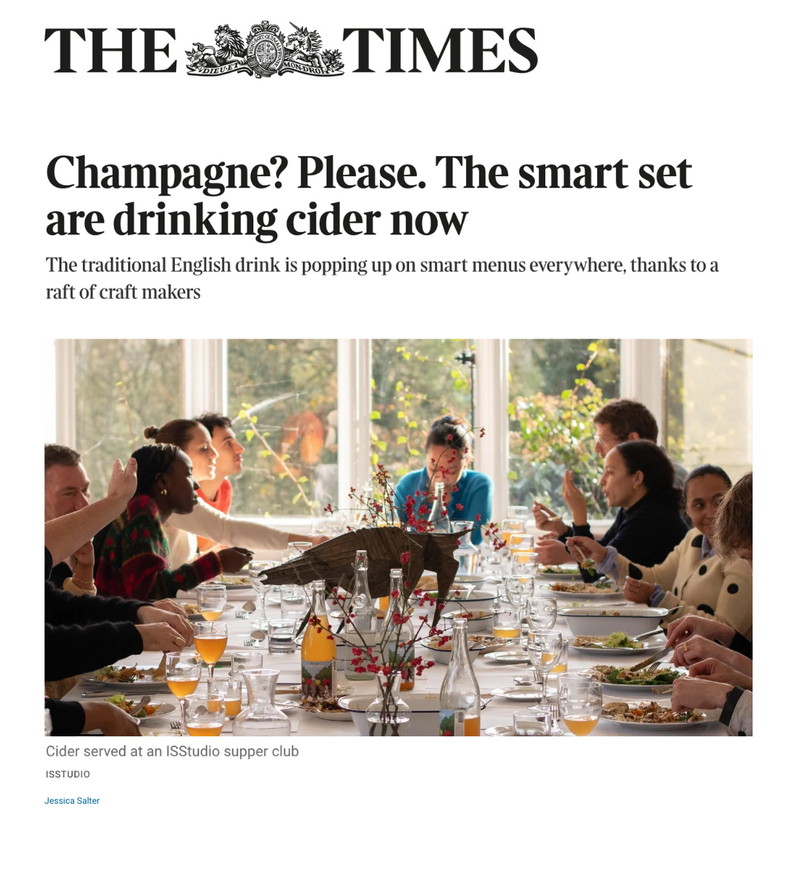 Champagne? No, thanks. The smart set are drinking cider now!